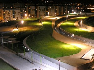 Parque de Navia. Foto Nocturna.