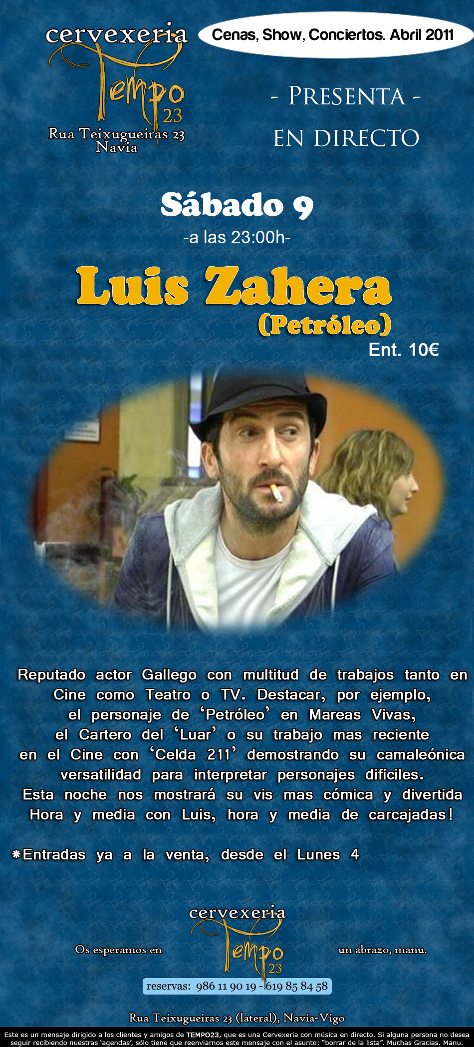 Luis Zahera Petróleo en tempo 23